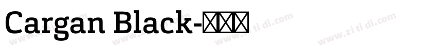 Cargan Black字体转换